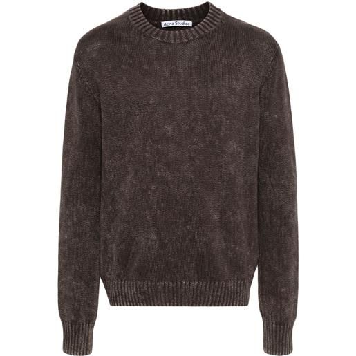 Acne Studios maglione con ricamo - marrone