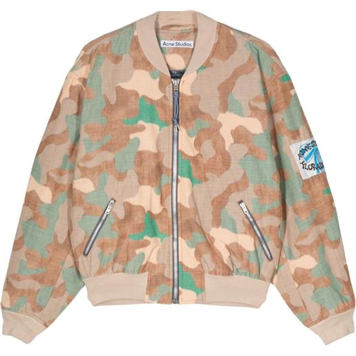 Acne Studios bomber con stampa camouflage - verde