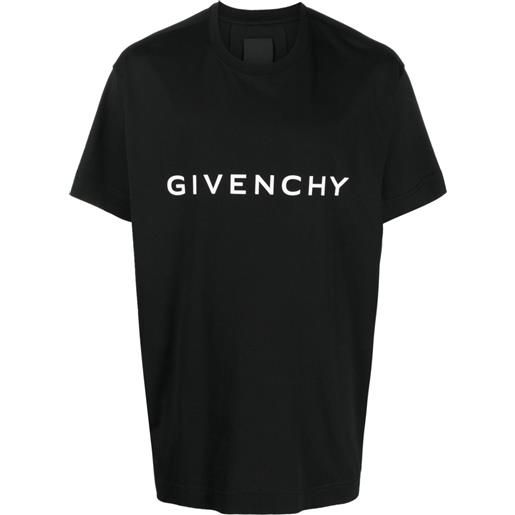Givenchy t-shirt archetype con maniche a spalla bassa - nero