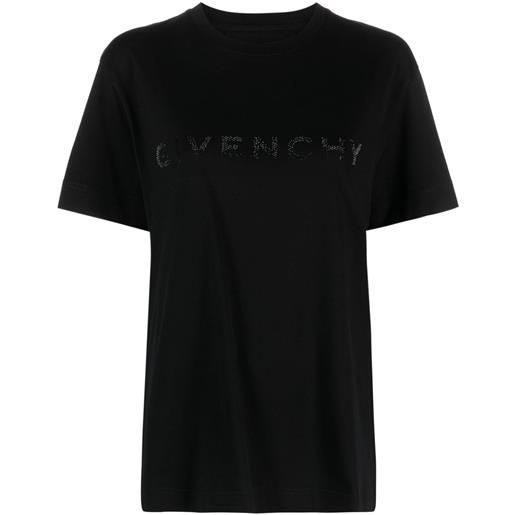 Givenchy t-shirt con strass - nero