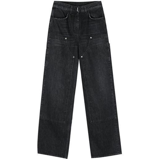 Givenchy jeans a gamba ampia - nero
