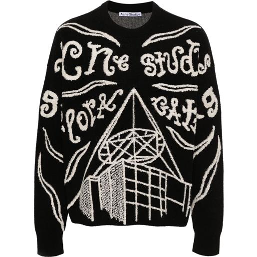 Acne Studios maglione con logo - nero