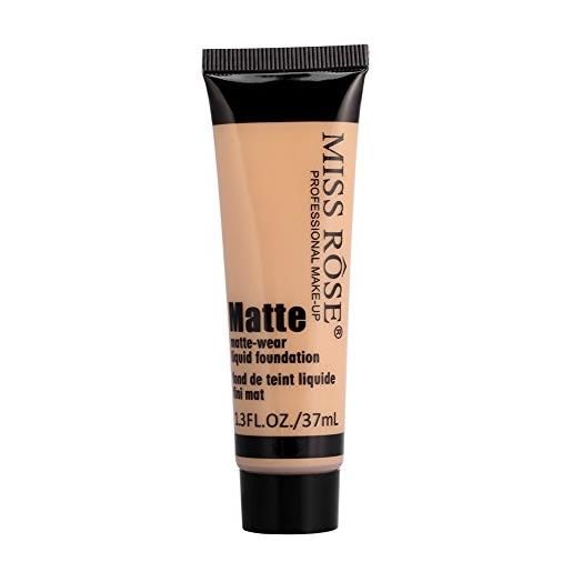 Sonew smooth makeup base face liquid foundation, liquid makeup base coverage for whitening moisturizing, matte wear concealer sun block cream 37ml(03)