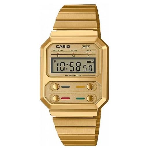 Casio vintage oro orologio unisex a100weg-9aef