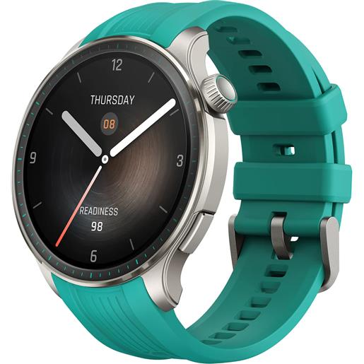 Amazfit smartwatch 1,5 display amoled cassa 46 mm digitale 480 x 480 touch gps colore turchese/silver balance - w2286gl6g