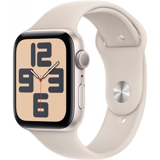 Apple watch se gps - smartwatch con cassa 44mm in alluminio galassia con cinturino sport galassia - s/m - mre43ql/a