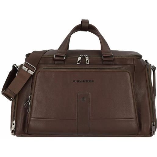 Piquadro carl borsa da viaggio in pelle 51 cm scomparto per laptop marrone