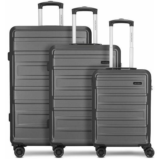 Worldpack new york 2.0 4 ruote set di valigie 3 pezzi nero