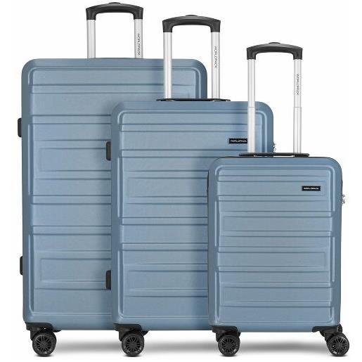 Worldpack new york 2.0 4 ruote set di valigie 3 pezzi blu