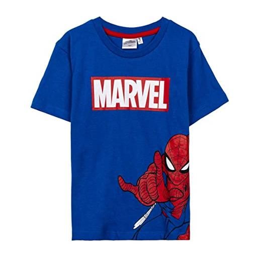 CERDÁ LIFE'S LITTLE MOMENTS corta single jersey maglietta per bambini di spiderman colore blu e nero, multicolore, 3 anni unisex kids
