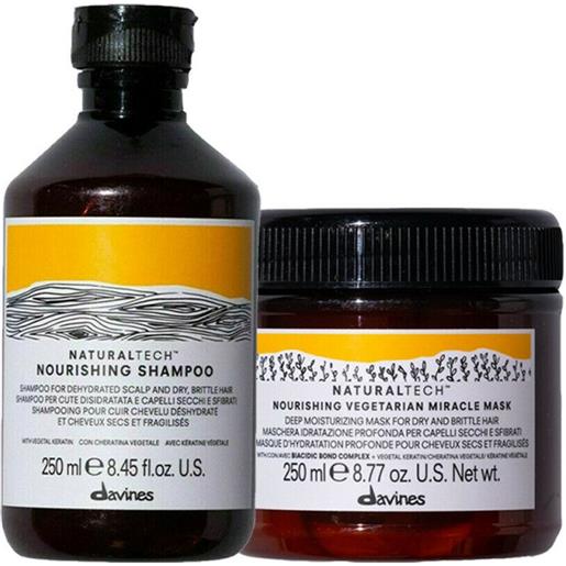 Davines naturaltech nourishing shampoo+vegetarian miracle mask 250ml