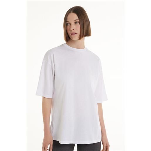 Tezenis t-shirt a girocollo oversize in cotone donna bianco