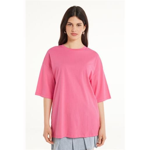 Tezenis t-shirt a girocollo oversize in cotone donna rosa