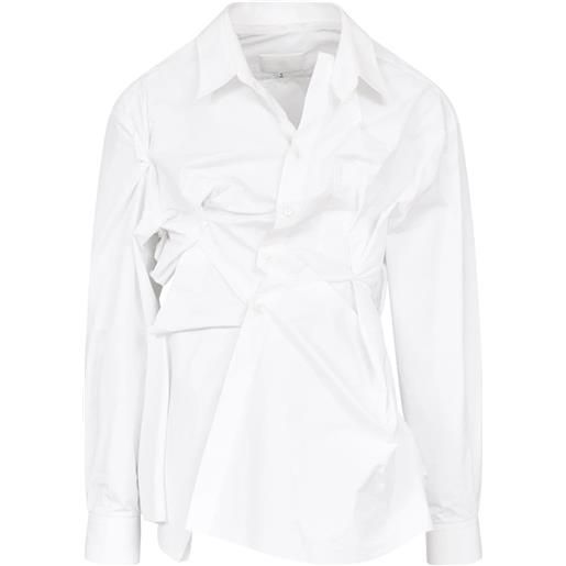 Maison Margiela camicia asimmetrica - bianco