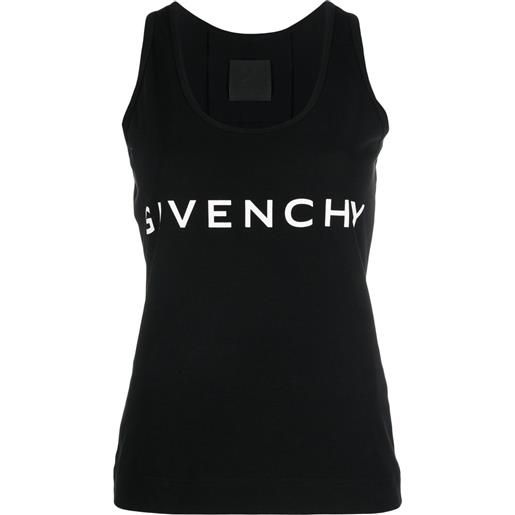 Givenchy t-shirt smanicata con stampa - nero