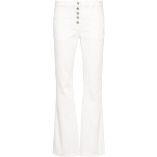 Courrèges jeans svasati multiflex - bianco