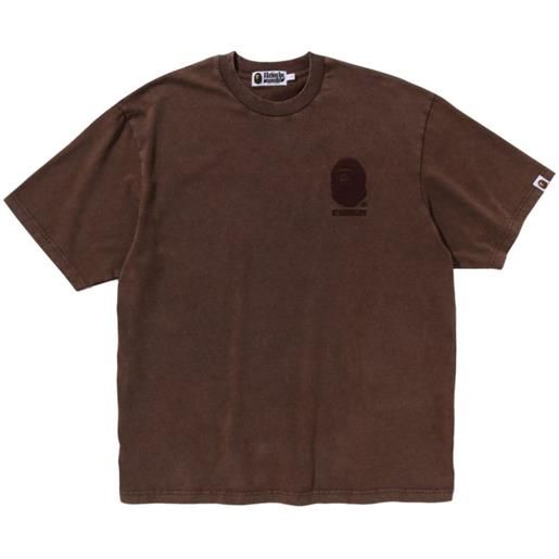 A BATHING APE® t-shirt con ricamo - marrone