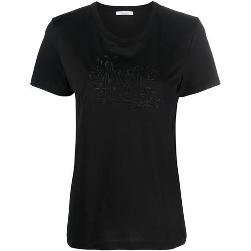 Max Mara t-shirt sacha con ricamo - nero