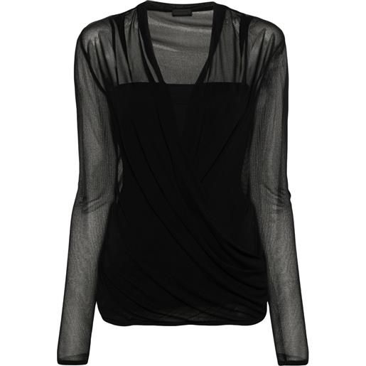 Givenchy blusa a portafoglio - nero