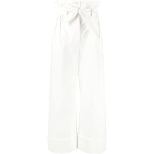 Max Mara pantaloni con vita raccolta - bianco