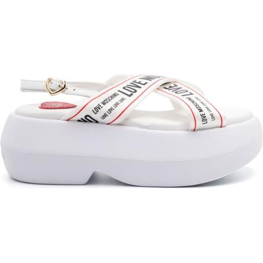 Love Moschino sandali con cinturino posteriore - bianco
