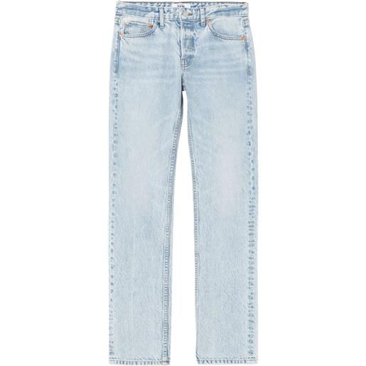 RE/DONE jeans the anderson dritti con vita media - blu