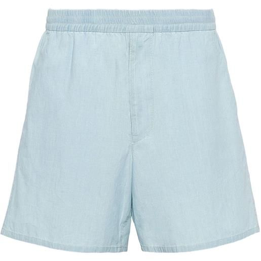 Prada shorts con vita elasticizzata - blu