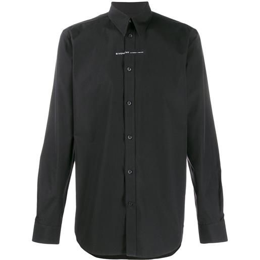 Givenchy camicia con pannelli a contrasto - nero