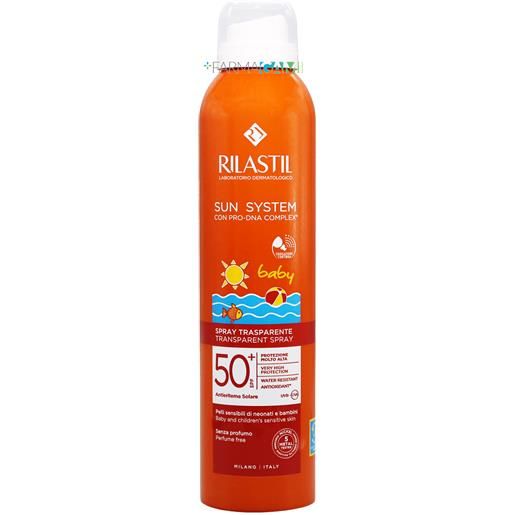 Rilastil sun system baby spf50+ spray trasparente 200 ml