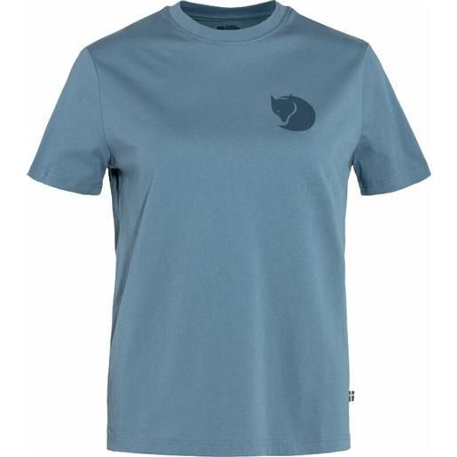 Fjällräven fox boxy logo tee w dawn blue xs maglietta outdoor