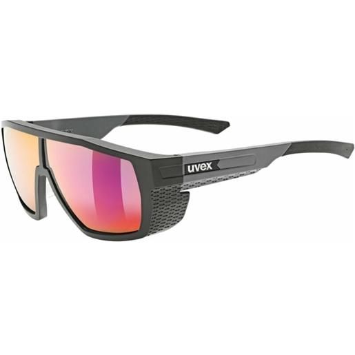 UVEX mtn style p black/grey matt/polarvision mirror red occhiali da sole outdoor