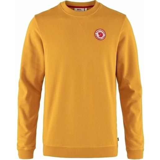 Fjällräven 1960 logo badge sweater m mustard yellow l felpa outdoor