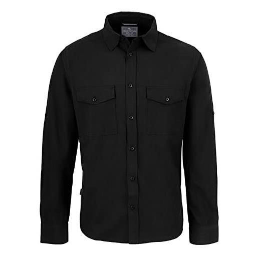 Craghoppers expert kiwi l/s camicia button-down, nero, xl uomo