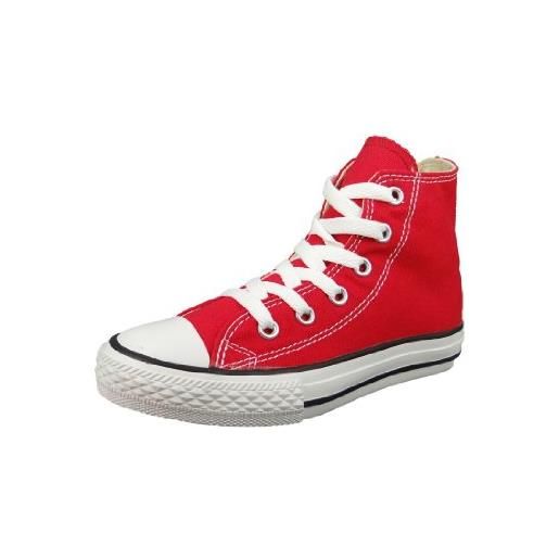 Converse 7j234, scarpe sportive alte bambini, rosso, 32 eu