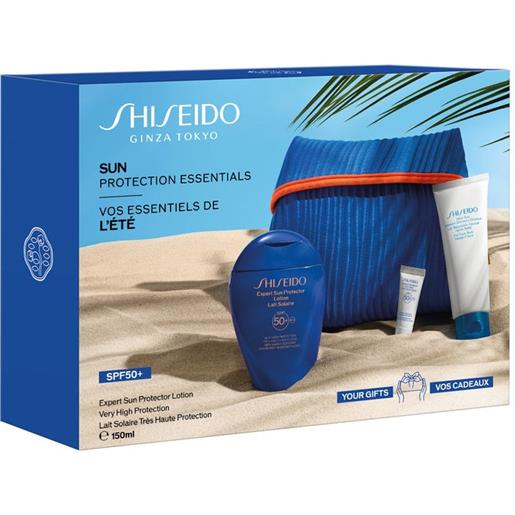 Shiseido sun protection essentials spf50+ cofanetto solare, coffret solare, latte solare corpo alta prot. 