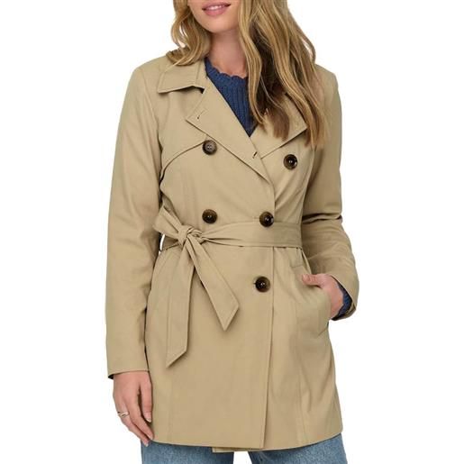 ONLY short solid color trenchcoat