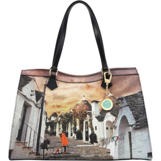 Y Not y-not tote bag tre comparti con stampa life in trulli