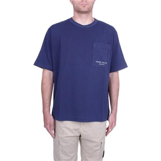 Stone Island t-shirt manica corta uomo blu