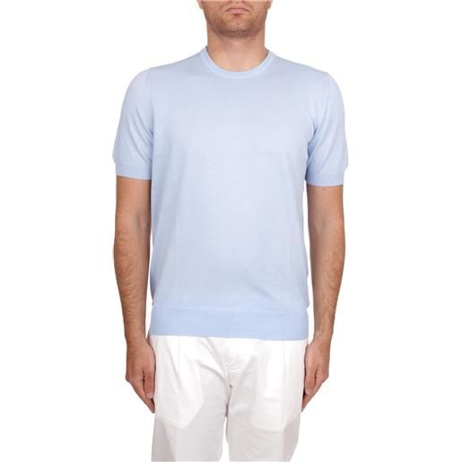 La Fileria t-shirt in maglia uomo turchese