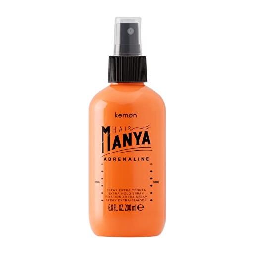 Kemon - hair manya adrenaline, spray per capelli fissante ad extra tenuta, no gas - 200 ml