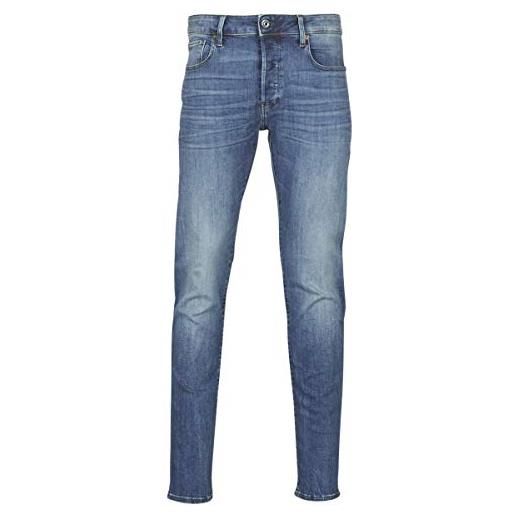 G-STAR RAW 3301 slim jeans, jeans uomo, blu (lt indigo aged 51001-8968-8436), 36w / 36l
