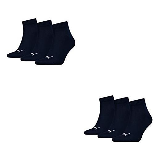 PUMA 6 pair puma sneaker quarter socks unisex mens & ladies in 3 colours, farben: 321 - navy, socken & strümpfe: 47-49