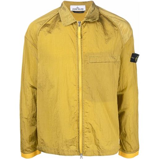 Stone Island giacca-camicia con applicazione - giallo