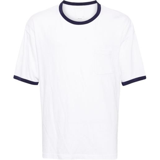 visvim t-shirt con rifinitura a contrasto - bianco