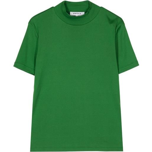 Enföld t-shirt con collo rialzato - verde