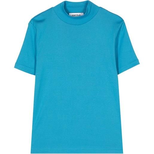 Enföld t-shirt con collo rialzato - blu