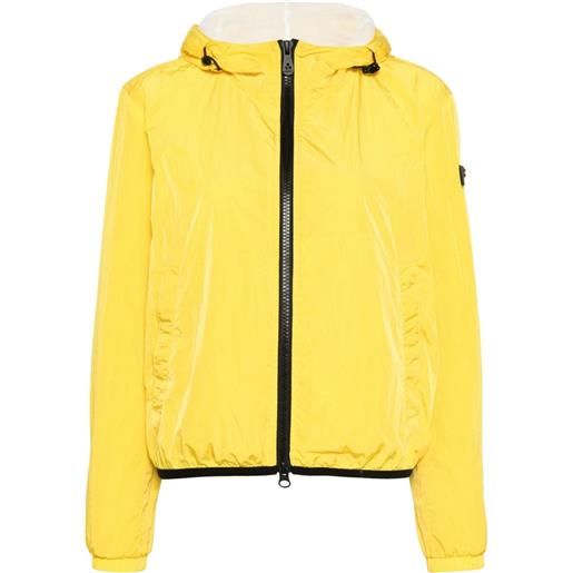 Peuterey giacca nigle short con applicazione logo - giallo