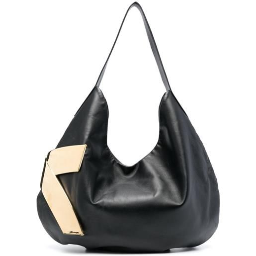 Genny borsa a spalla x-shaped - nero