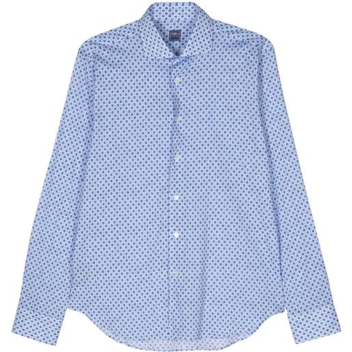 Fedeli camicia con stampa - blu