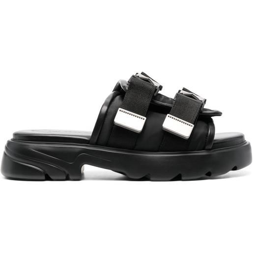 Bottega Veneta sandali slides con fibbia - nero